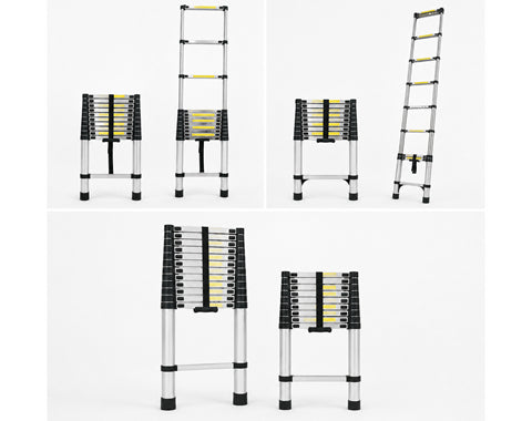 סולם נירוסטה יחיד 3.8 מטרים – מותג TELESCOPIC