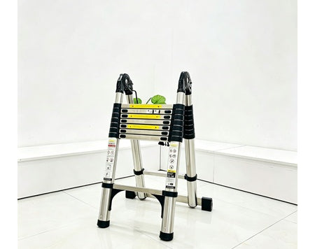 סולם נירוסטה כפול 4.4 מטרים – מותג TELESCOPIC