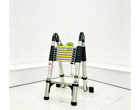 סולם נירוסטה כפול 5 מטרים – מותג TELESCOPIC