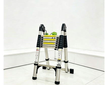 סולם נירוסטה כפול 5.6 מטרים – מותג TELESCOPIC