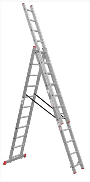 סולם אלומיניום ג' 3X11 שלבים Kapro