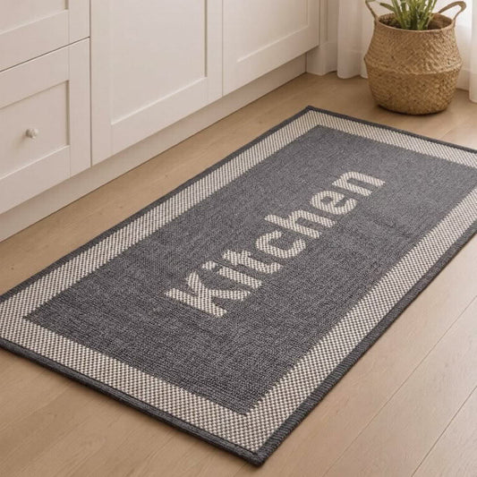 שטיחון רצפה 60*120 סמ ג'אקרד KITCHEN אפור כהה