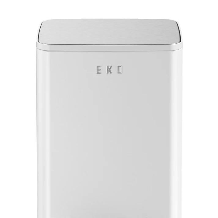 פח 30L בגוון לבן צחור מבית EKO IDOL עם מארז 12 שקיות