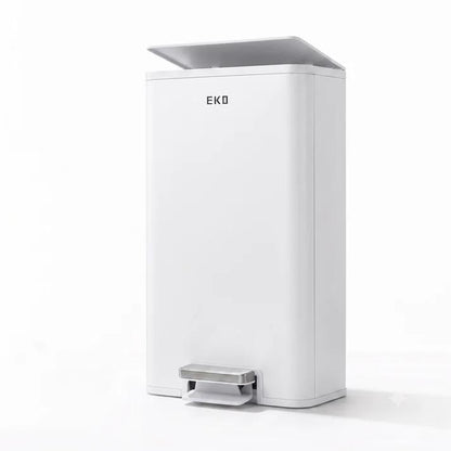 פח 50L בגוון לבן צחור מבית EKO IDOL עם מארז 12 שקיות