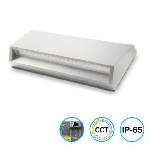 צמוד קיר חומה פלטינום 6W CCT אפור