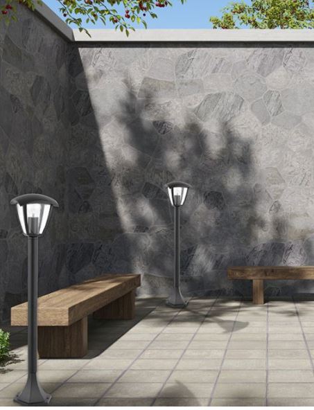 עמוד תאורה SANTORINI שחור  IP44