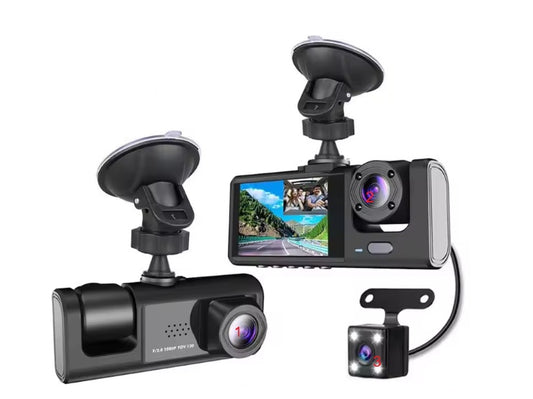 מצלמת דרך לרכב 360 מעלות עם צג צבעוני אינץ ו- 3 עדשות CAR 360X