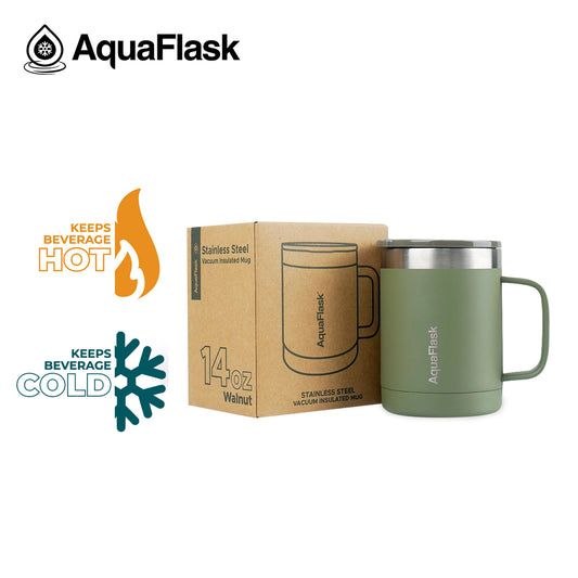 ספל שתייה תרמי WALNUT אגוז טבעי Insulated Mug נפח 414 מ"ל