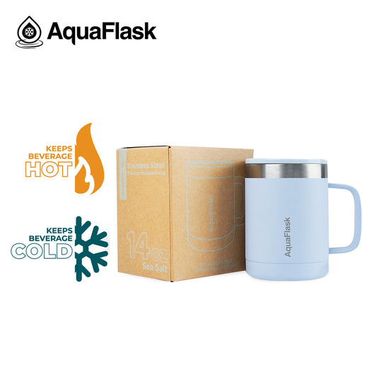ספל שתייה תרמי SEA SALT כחול עדין מלח ים Insulated Mug נפח 414 מ"ל