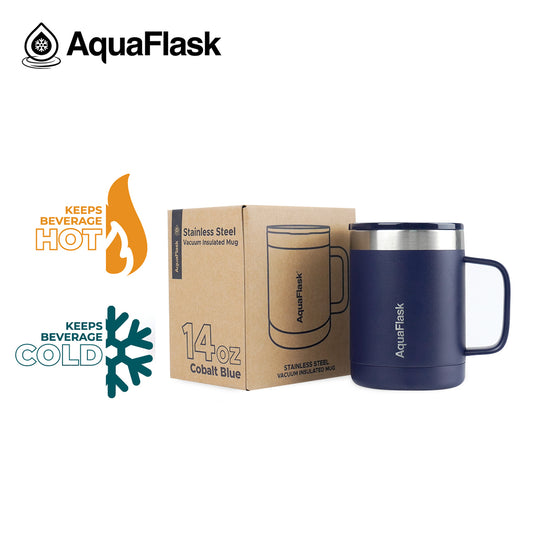 ספל שתייה תרמי COBALT BLUE כחול עמוק קובלט Insulated Mug נפח 414 מ"ל
