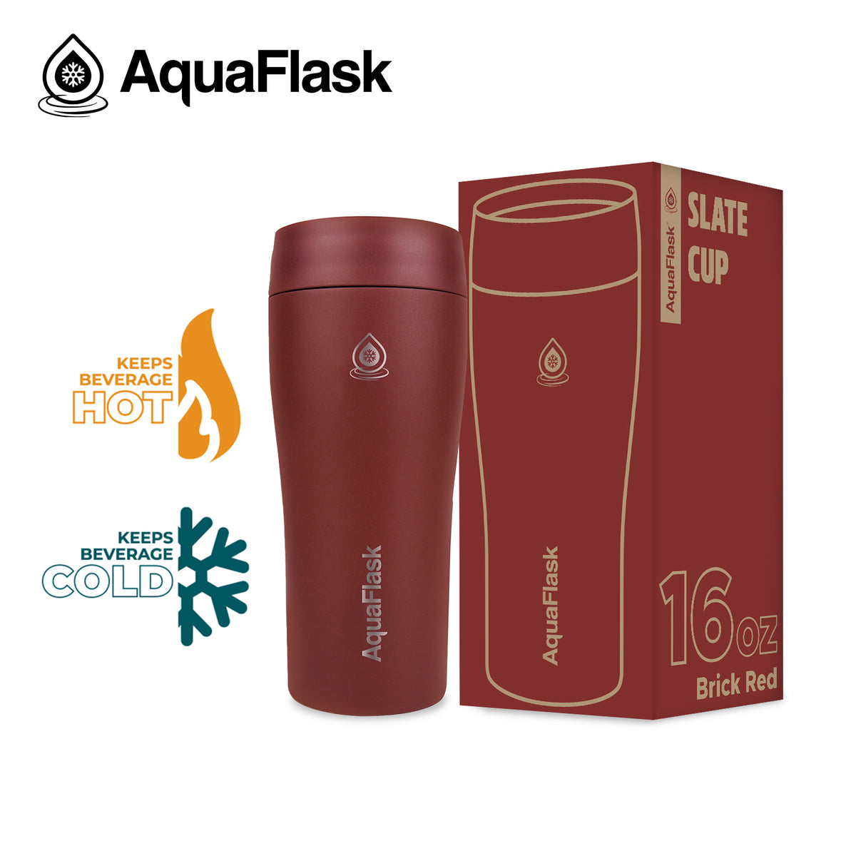 ספל שתייה תרמי BRICK RED אדום בריק Slate Cup נפח 473 מ"ל