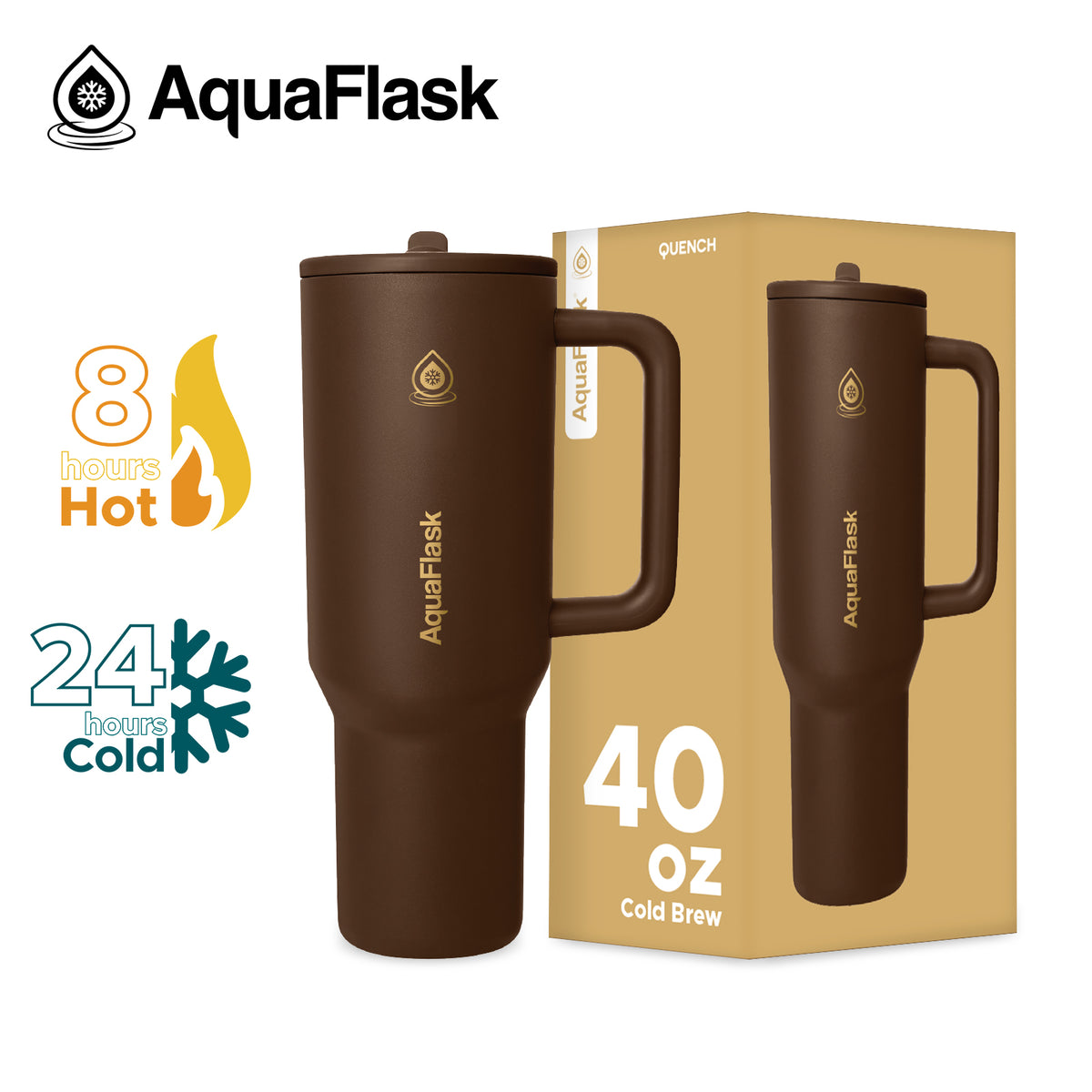 כוס שתייה תרמית COLD BREW חום קפה QUENCH קוואנצ נפח 1,182 מייל
