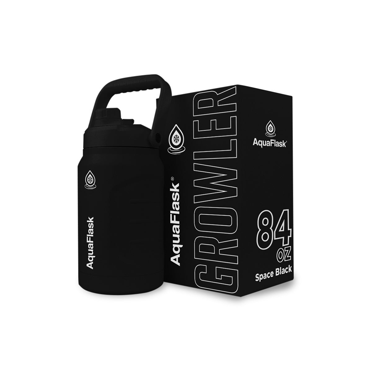 בקבוק שתייה תרמי Space Black שחור עמוק חלל GROWLER נפח 2.48 ליטר