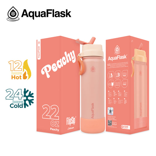 בקבוק שתייה תרמי Peachy פיצ'י כתום אפרסק FLIP SIP Colorwave s2 נפח 650 מייל