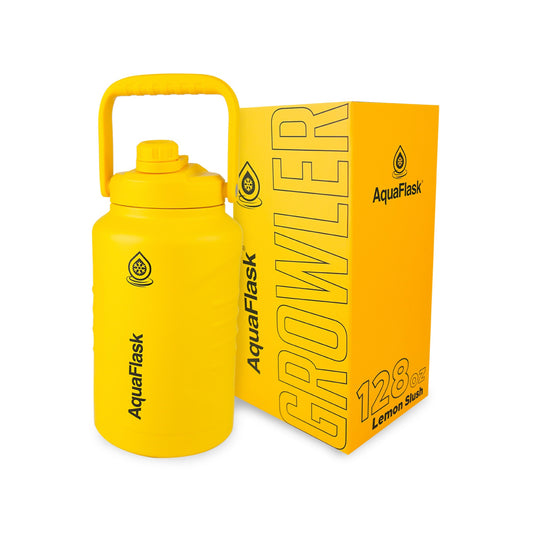 בקבוק שתייה תרמי Lemon Slush ברד לימון צהוב GROWLER נפח 3.78 ליטר