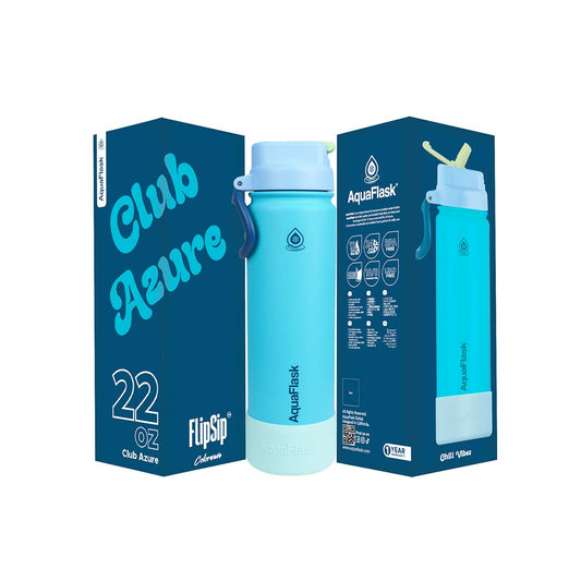 בקבוק שתייה תרמי Club Azure קלאב אז’ור כחול תכלת רענן FLIP SIP Colorwave נפח 650 מייל