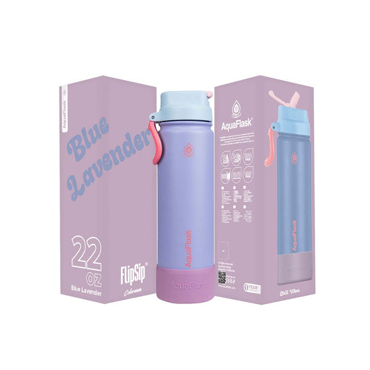 בקבוק שתייה תרמי Blue Lavender לבנדר סגול רך FLIP SIP Colorwave נפח 650 מייל
