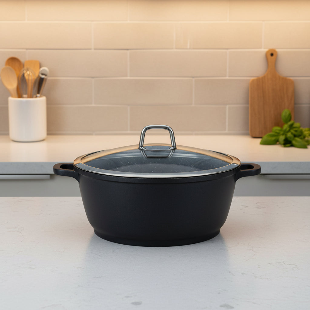 סיר יציקה 6.3 ליטר 28 ס"מ Marble Stone סולתם