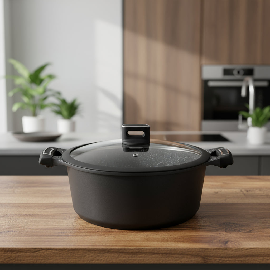 סיר יציקה אלומיניום נון סטיק, 30 ס"מ, 8 ליטר