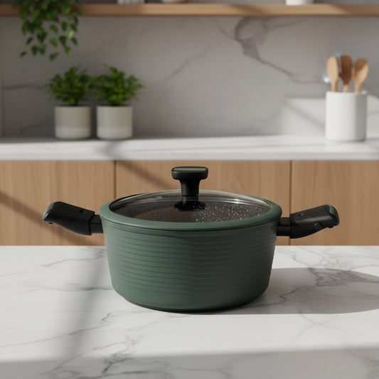 סיר בישול אלומיניום, 24 ס"מ, 4.5 ליטר, פורג'ד