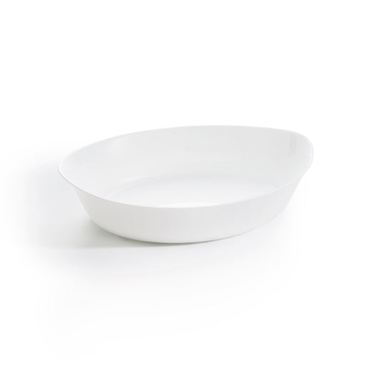 תבנית זכוכית אובלית 32*20 לבן SMART CUISINE