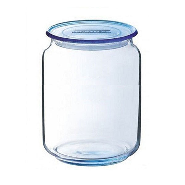 צנצנת זכוכית 0.75L פלאנו כחולה A6