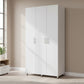 ארון בגדים  עמי 3 דלתות תליה רחבה לבן