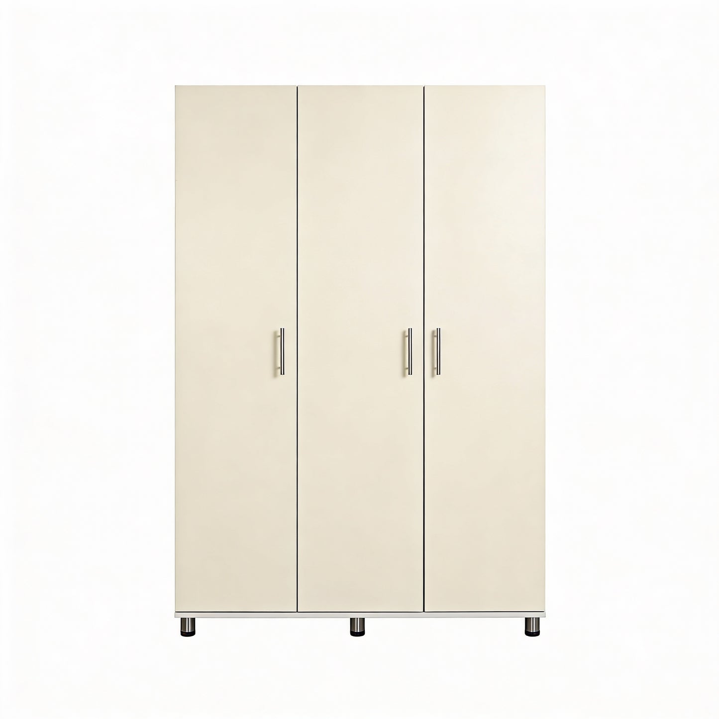 ארון בגדים עמי 3 דלתות תליה רחבה טקסטיל שמנת