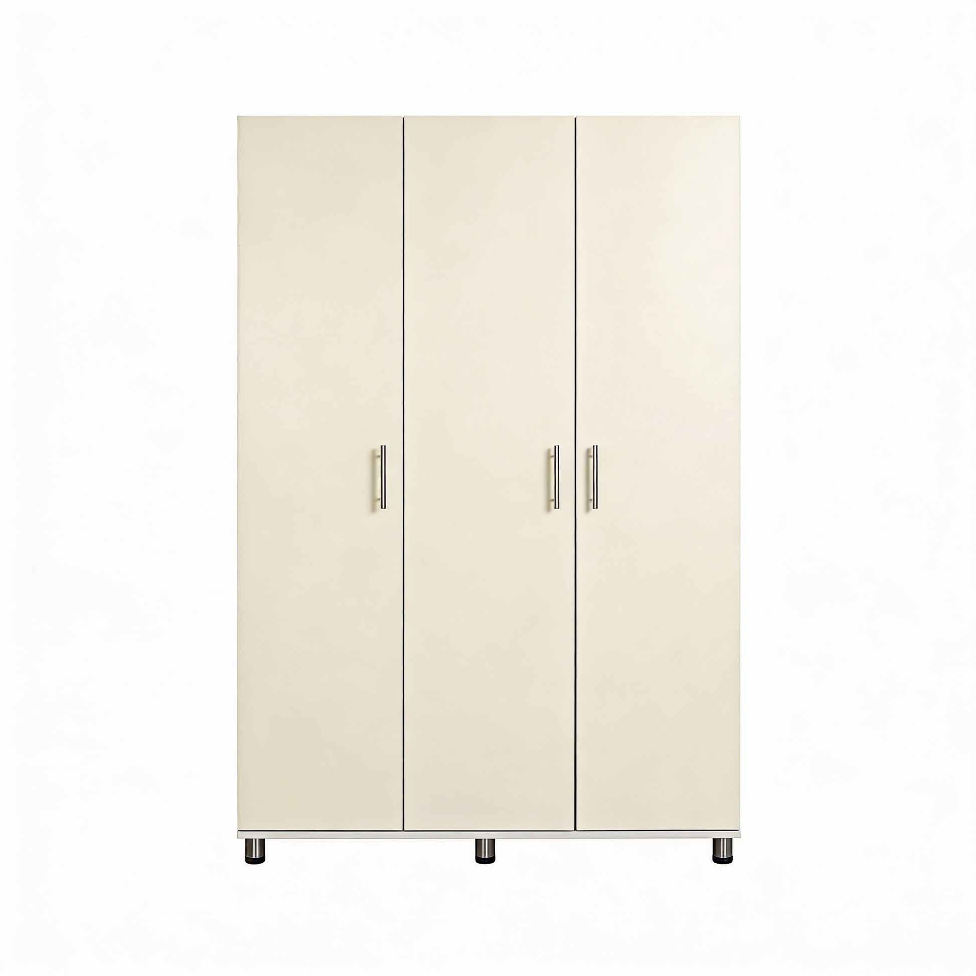 ארון בגדים עמי 3 דלתות תליה רחבה טקסטיל שמנת