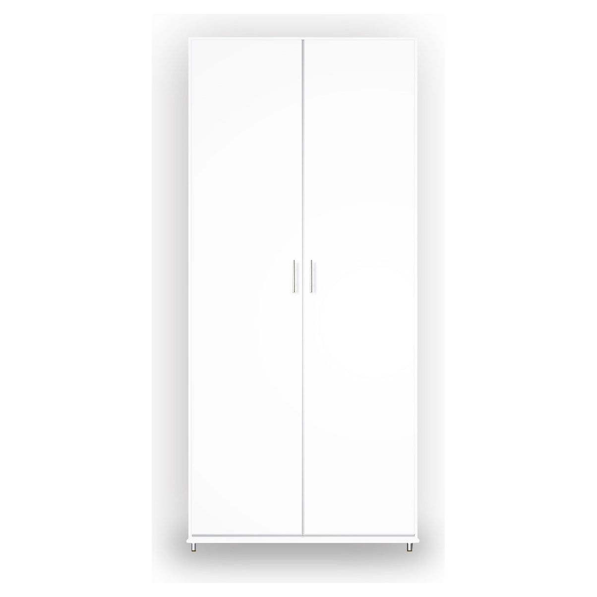 ארון בגדים עמי 2 דלתות מדפים לבן