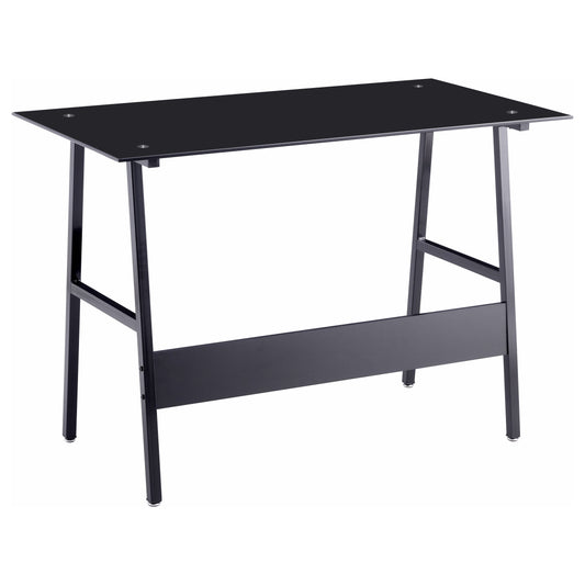 שולחן כתיבה למחשב זכוכית ונוס שחור 60*110  ס"מ