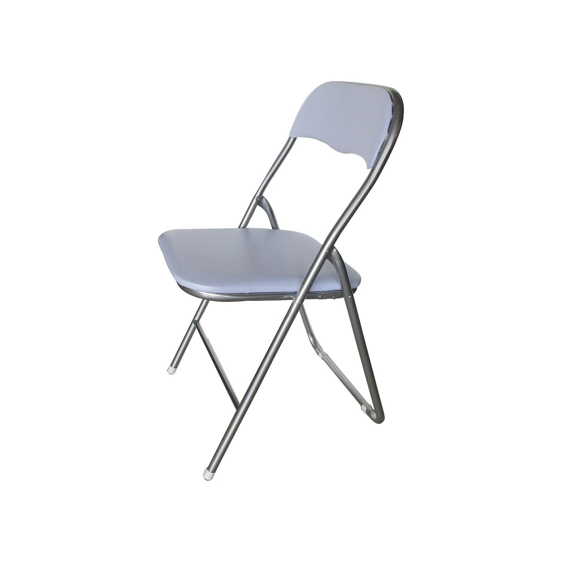 כיסא מתקפל מרופד לבן