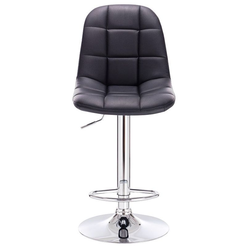 כיסא בר דמוי עור שחור דגם יעל - בקניית 2 כסאות מחיר ליח' 300 ש"ח