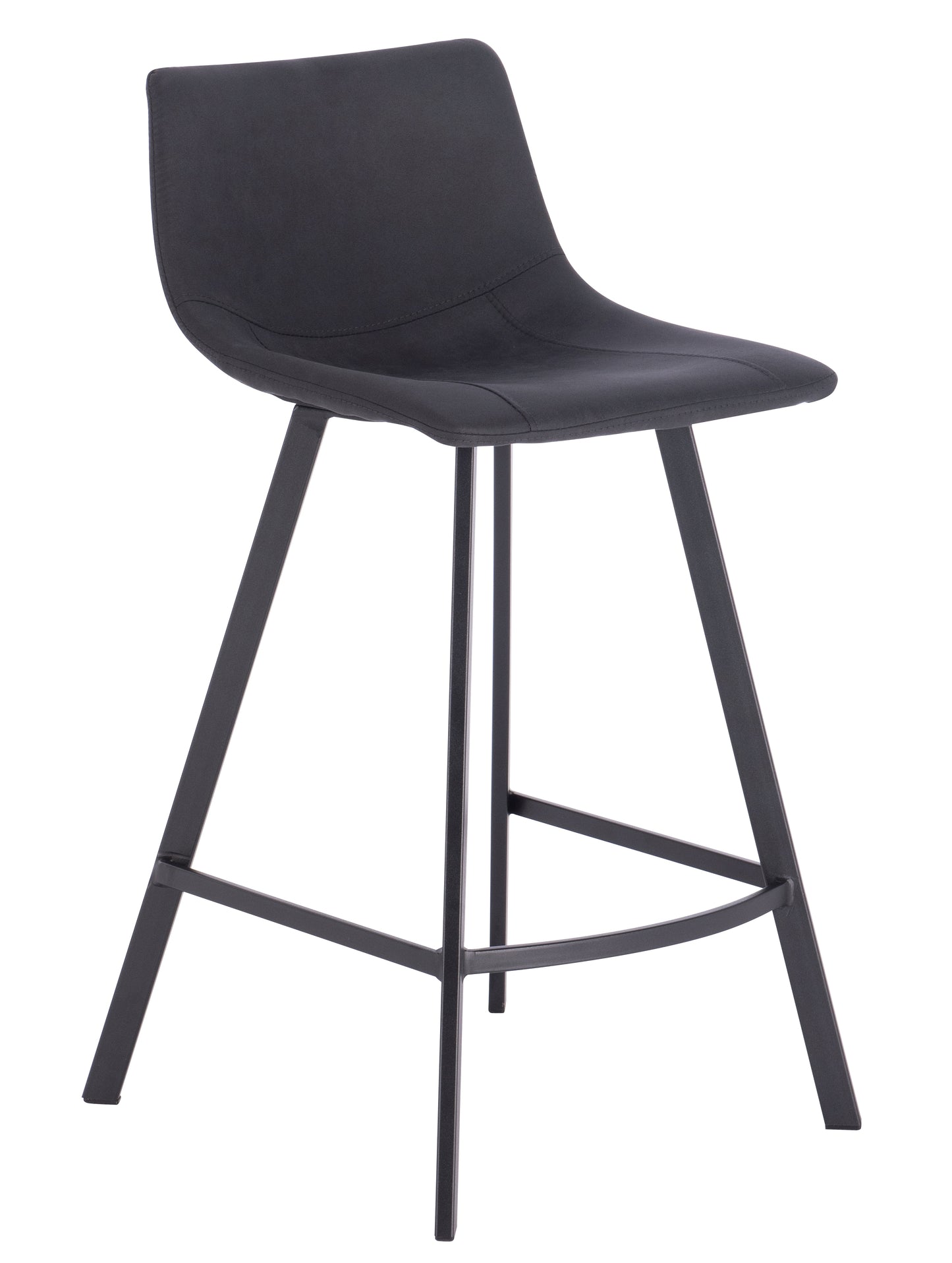 כיסא בר מרופד דגם אמילי צבע שחור