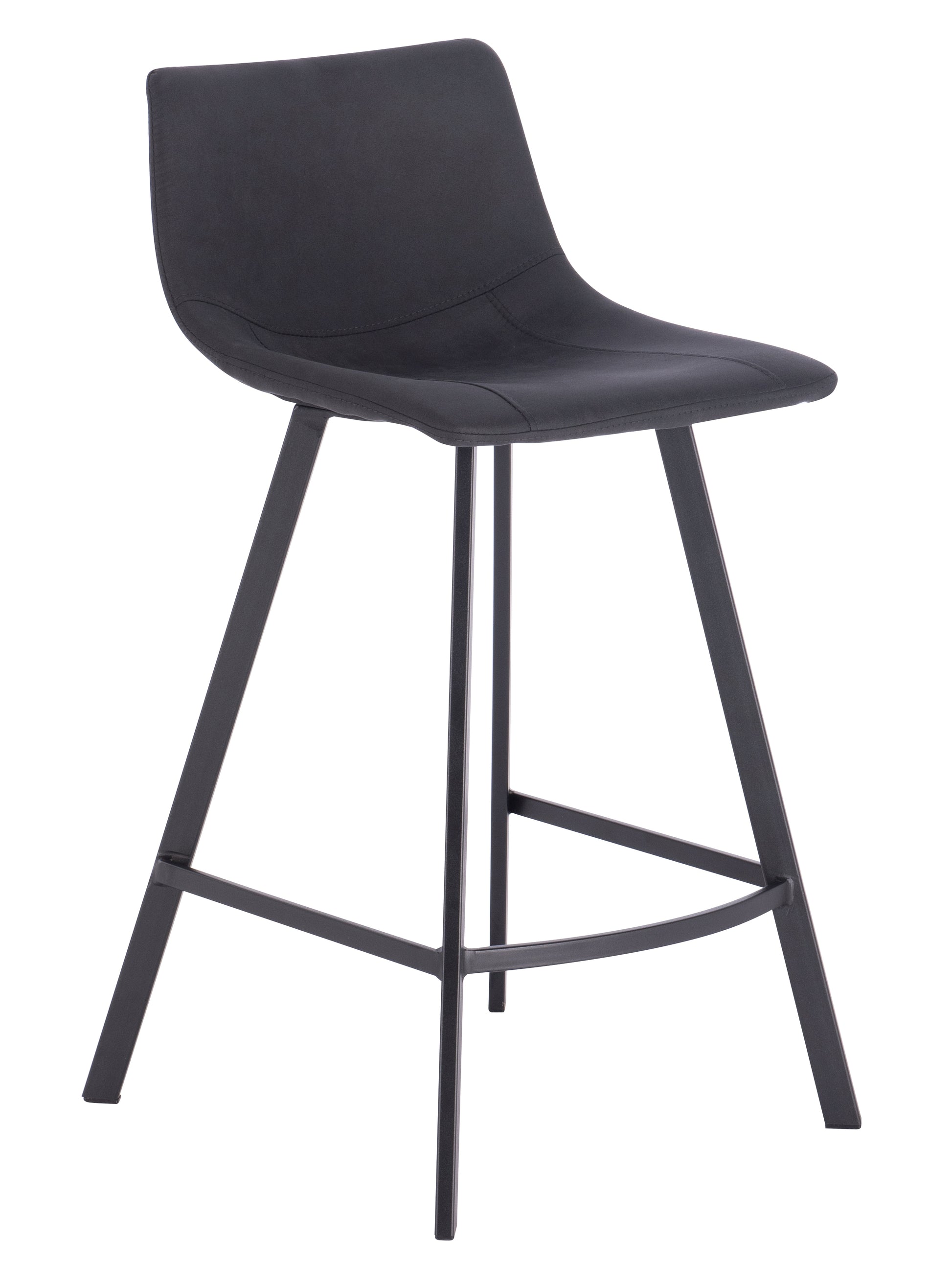 כיסא בר מרופד דגם אמילי צבע שחור