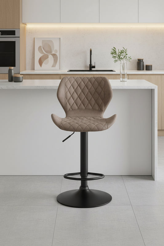 כיסא בר מרופד דגם רויאל חום