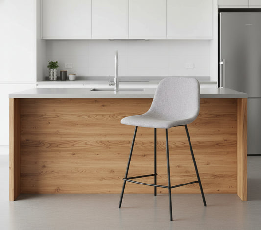 כיסא בר מודרני דגם גורדון אפור - בקניית 2 כסאות מחיר ליח' 350 ש"ח