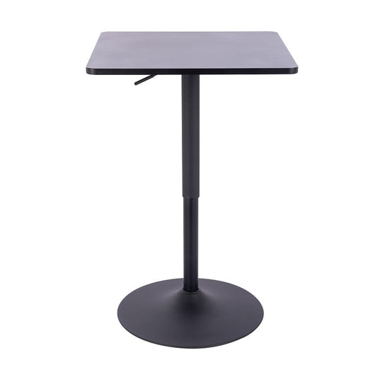 שולחן בר מרובע שחור 60*60 רגל עגולה שחור