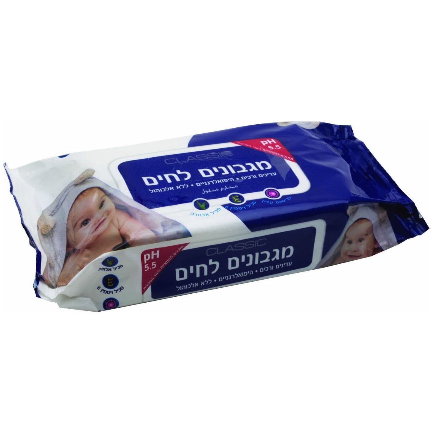 קלאסיק מגבונים 72 יח מדבקה