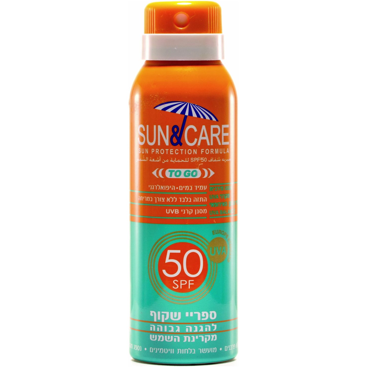 SPF50 UVA Bסאן&קאר ספריי שקוף מבוגר 100מ