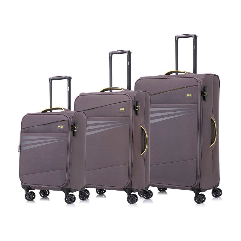 סט 3 מזוודות 19", 24", 28" בצבע אפור