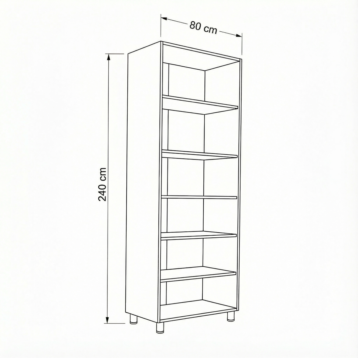 ארון בגדים עמי 2 דלתות מדפים אבן