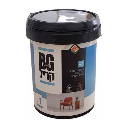 צבע בי.גי קריל 1 ליטר לבן
