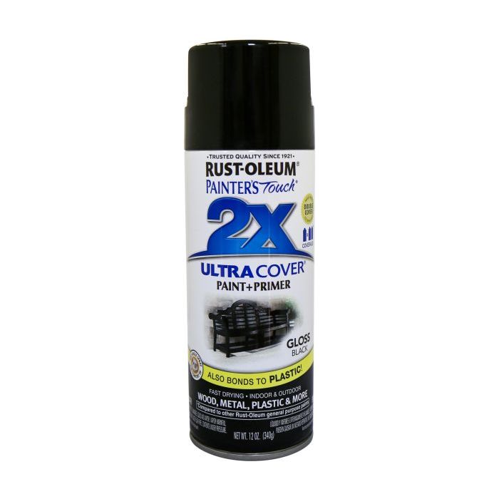 ספריי צבע שחור מבריק RustOleum