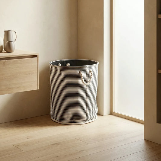 סל כביסה מבד 50 ליטר פסים