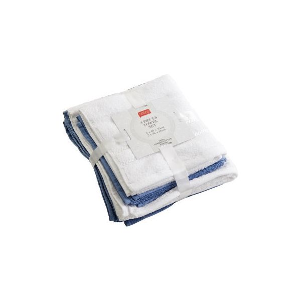 סט 4 מגבות - 2 ידיים 70*40+ 2 פנים