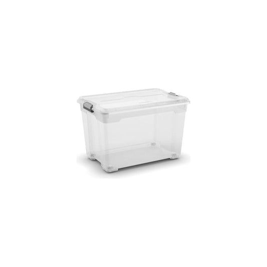 קופסת איחסון לבנה/שקופה 60 ליטר MOOVER BOX