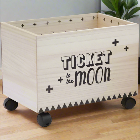 ארגז  אחסון מעץ דגם MOON