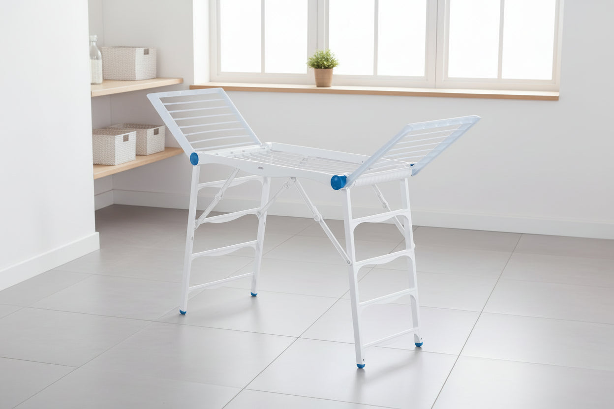 מתלה כביסה פלסטיק מתקפל כתר קוויק