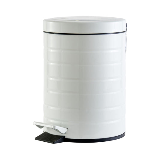 פח אשפה מעוצב לשירותים 5 ליטר לבן- HOME